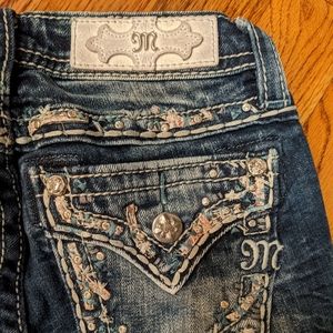 Miss Me cuffed skinny jeans girls size 8